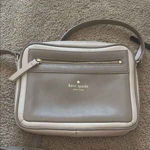 Kate Spade Taupe and Cream Crossbody Bag